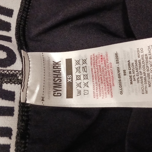 gymshark black full length nwt leggings size xs - Picture 3 of 4